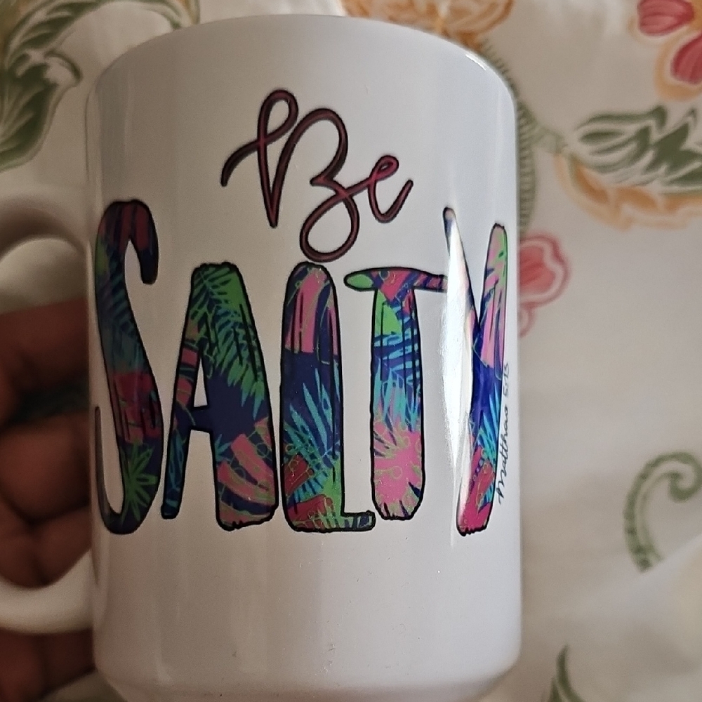 Colorful 'Be Salty' Mug
